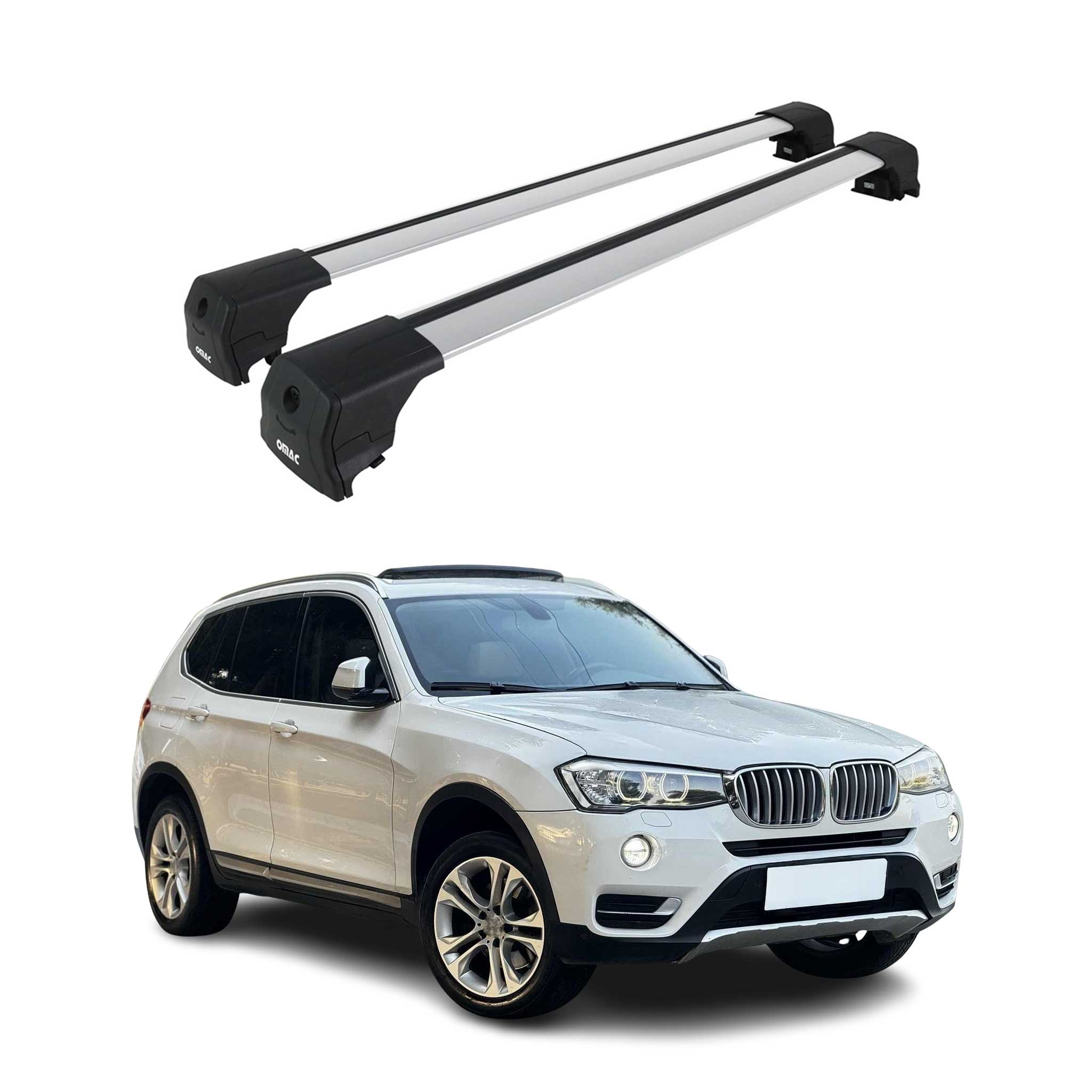 2011-2017 BMW X3 F25 Roof Rack Cross Bars Silver