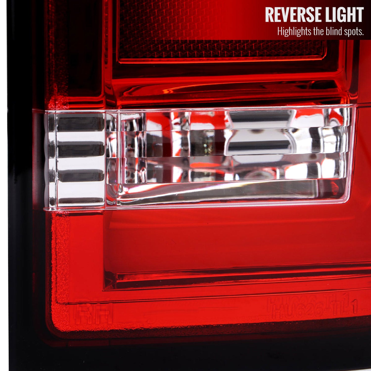 2004-2015 Nissan Titan LED Tail Lights with White LED Tube Chrome/Red Lens