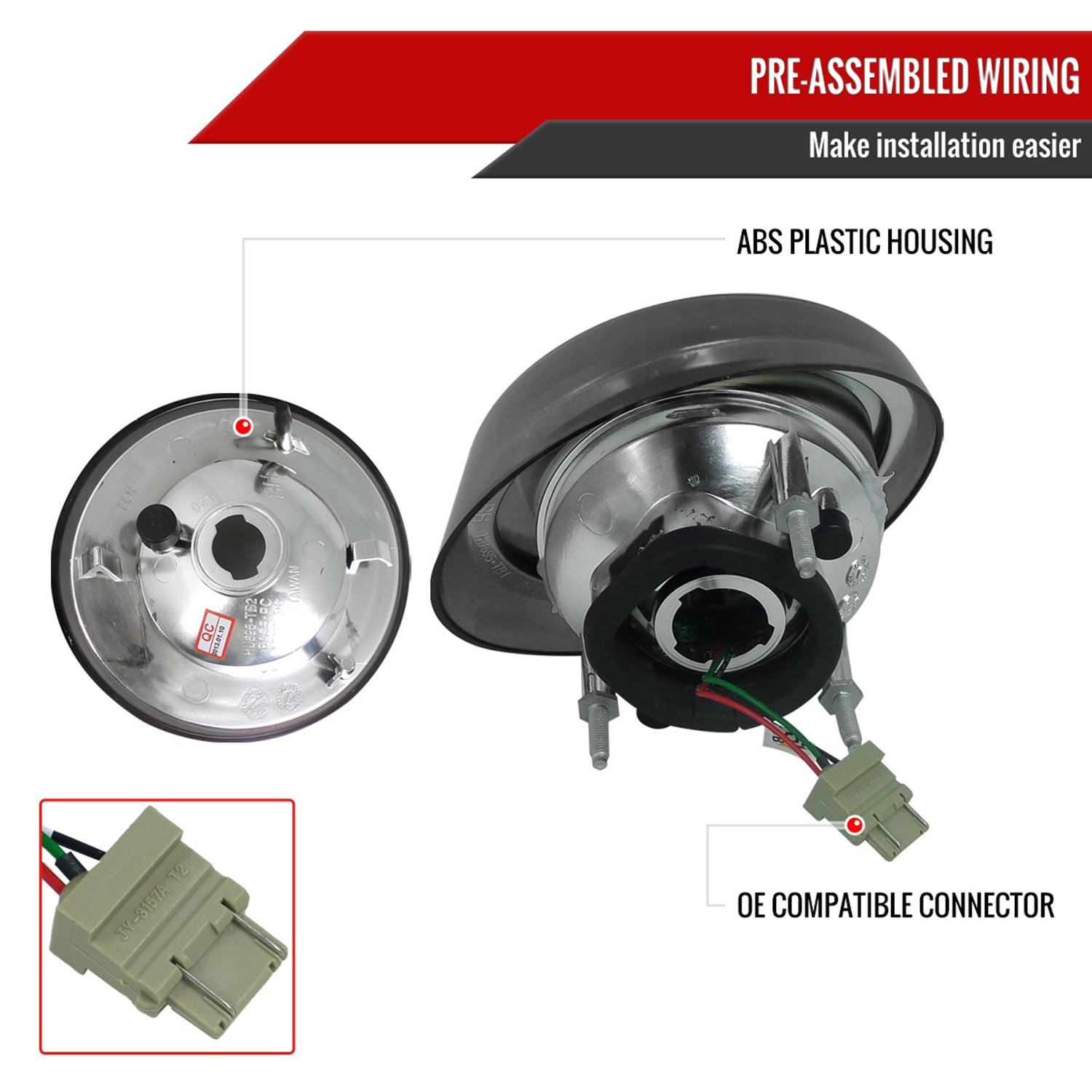 2005-2010 Chevy Cobalt Coupe LED Tail Lights & Reverse Lights Chrome/Red Smoke