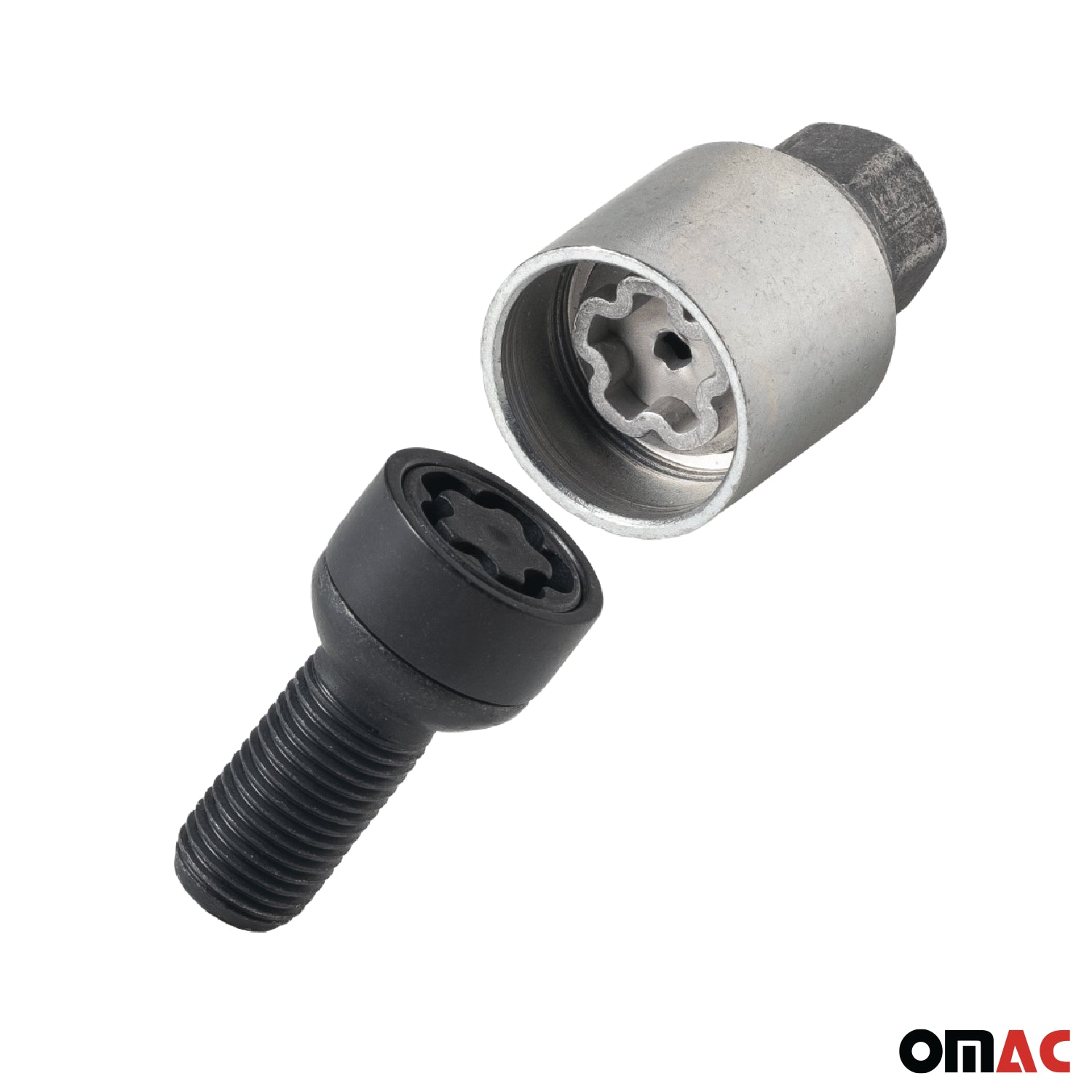 Wheel Lock Kit for Audi A1 / A3 / A4 / A5 M14X1,5 Bolt Black 4Locks & 1Key