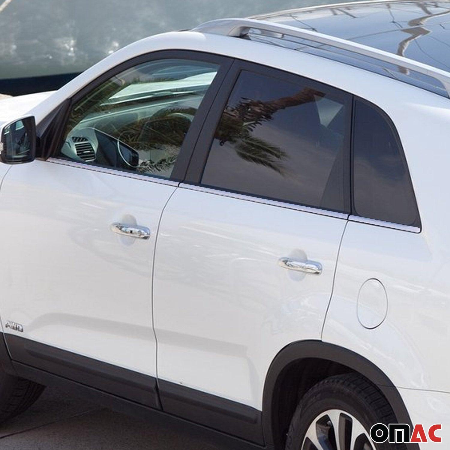 Window Molding Trim Streamer for Kia Sorento III 2014-2020 S.Steel Chrome