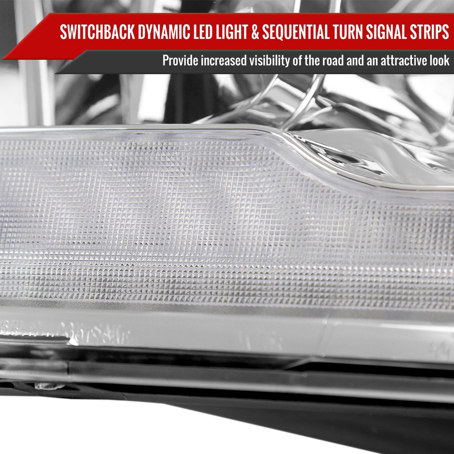 2009-2018 Dodge RAM 1500 / RAM 2500 3500 Switchback Headlights Chrome