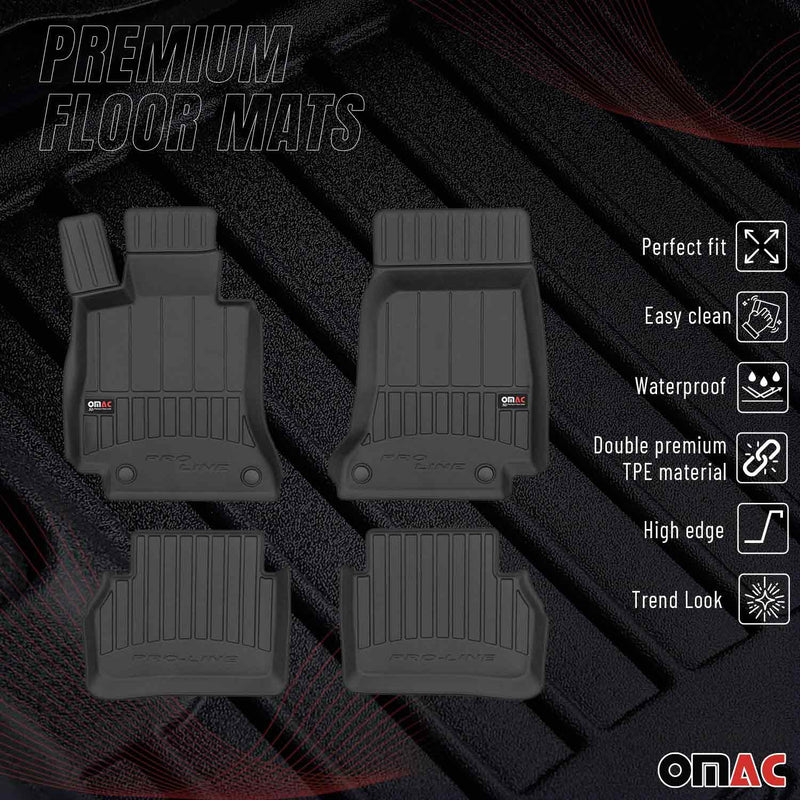 2017-2023 Mercedes E Class S213 Wagon Premium Floor Mats Liners Full Set All Weather Heavy Duty Black