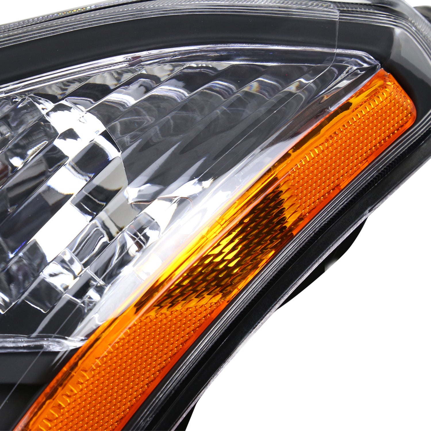 2008-2013 Nissan Rogue/Rogue Select Factory Headlights Amber Reflectors Black