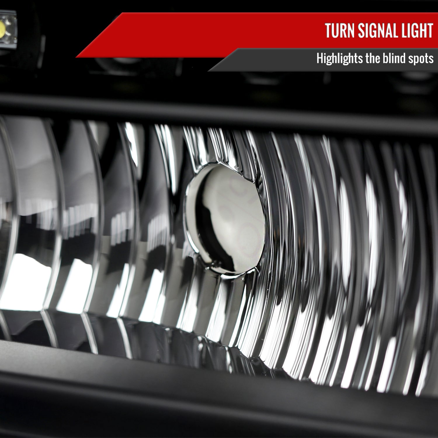 1999-2004 Ford F-250/350/450/550/Excursion Crystal Headlights LED Light Black