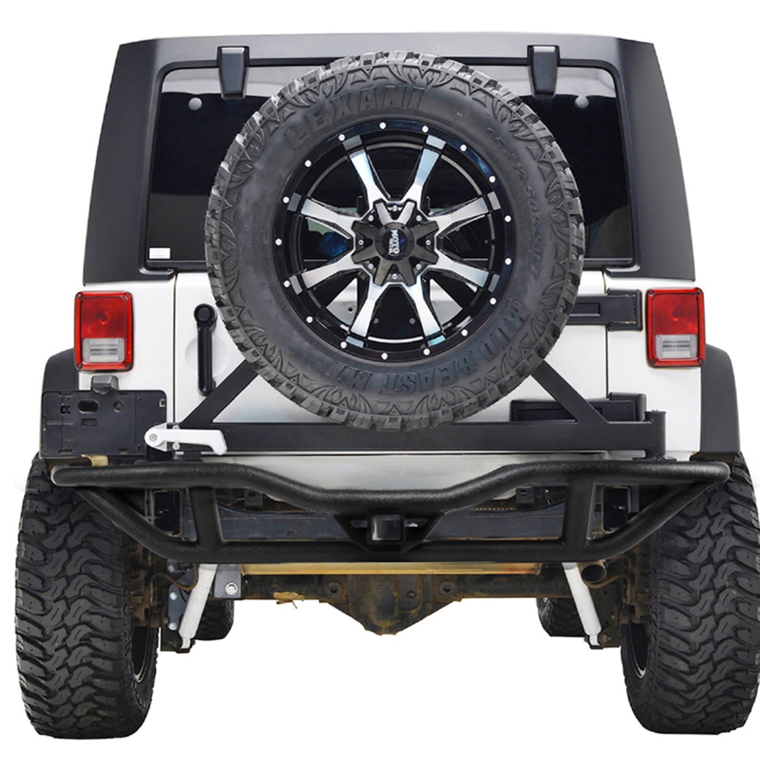 2007-2018 Jeep Wrangler JK Off Road Rock Crawler Black Rear Bumper Guard