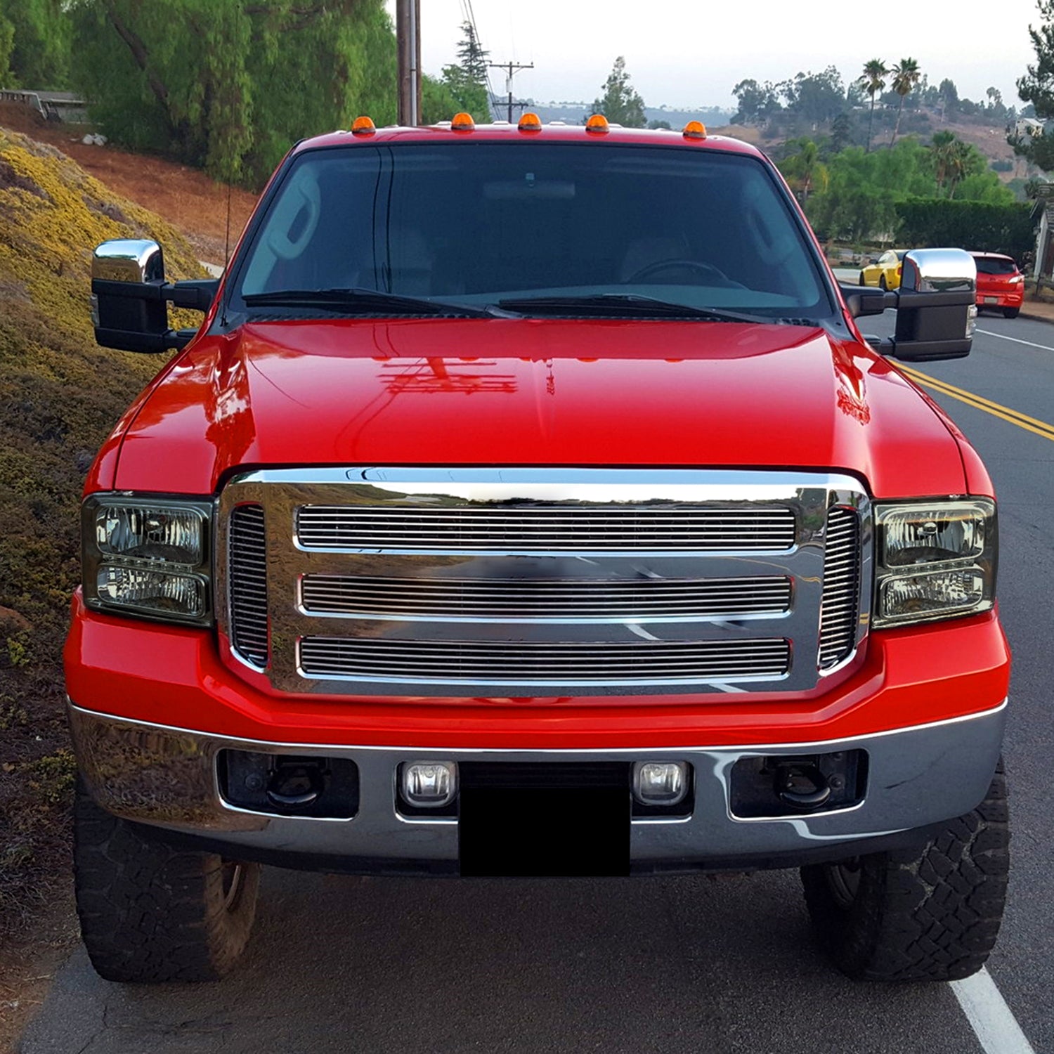 2005-2007 Ford F-250/350/450/550/Excursion Crystal Headlights LED Light Smoke