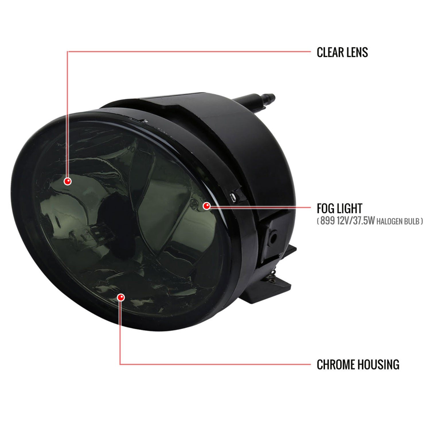 2004-2015 Nissan Titan/ 2005-2007 Armada Bumper Fog Lights Chrome/Smoke Lens