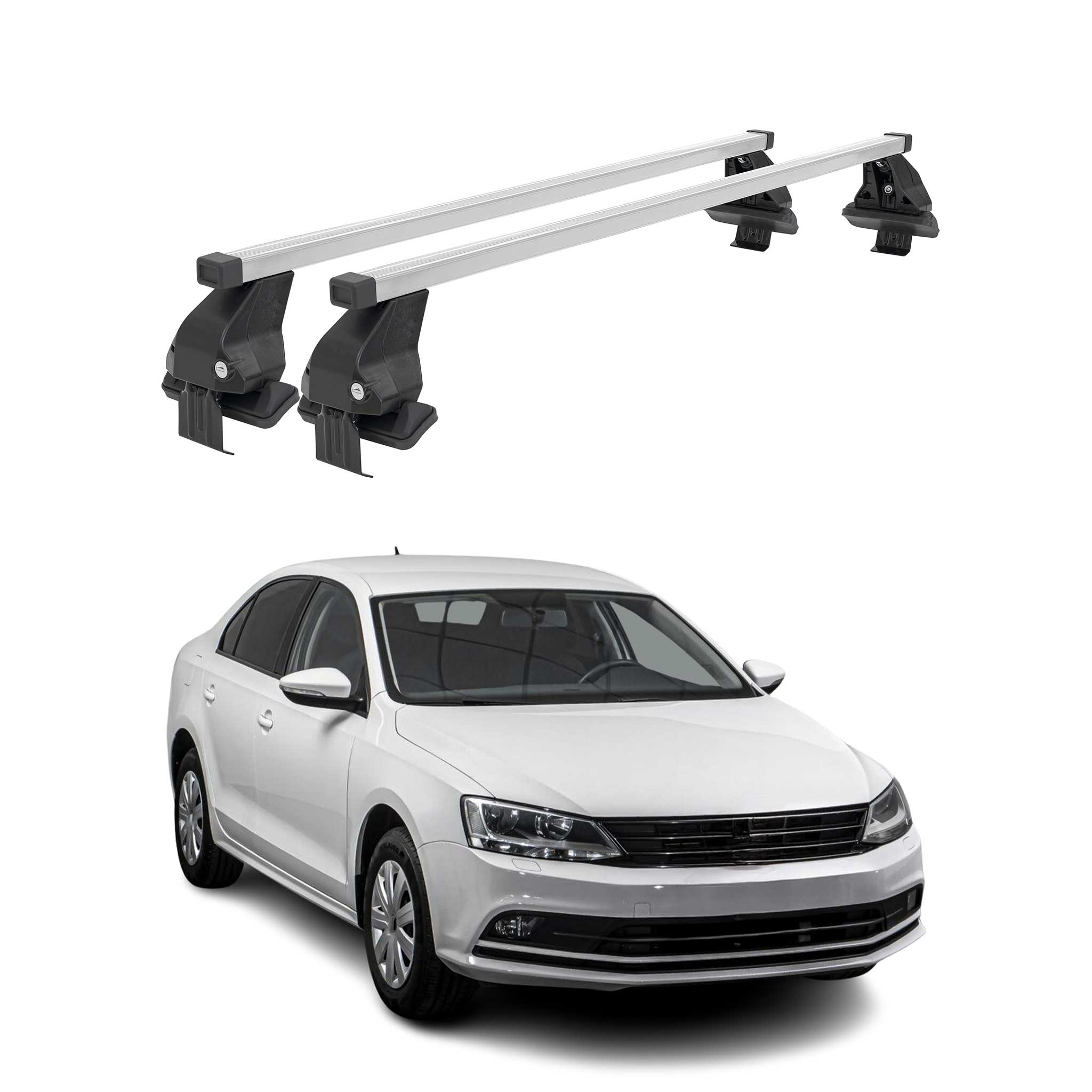 2011-2018 VW Jetta A6 Roof Rack Cross Bars Silver
