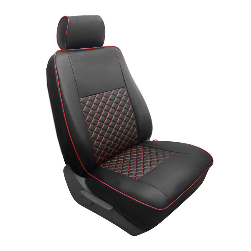 2015-2024 Ford Transit Leather Custom fit Car Seat Covers Black Red