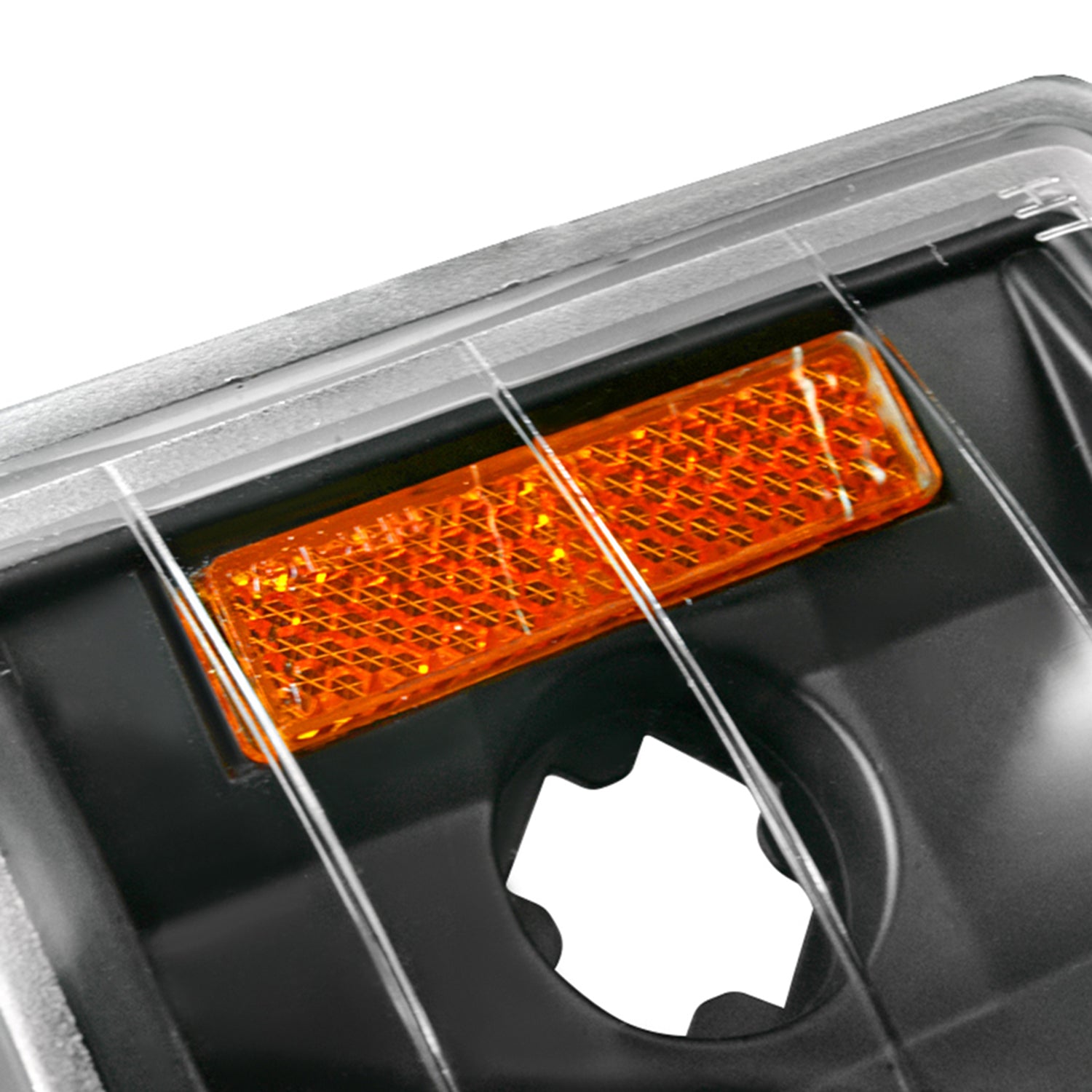1994-1998 GMC C/K Sierra/Yukon/Suburban Corner Lights Amber Reflectors Black