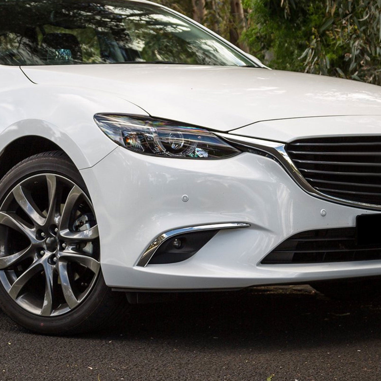 2016-2018 Mazda 6 Sedan 6500K LED Projector Fog Lights Kit Chrome/Clear Lens