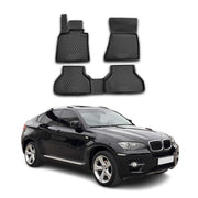 2008-2014 BMW X6 E71 & E72 Floor Mats Liners Full Set All Weather Black