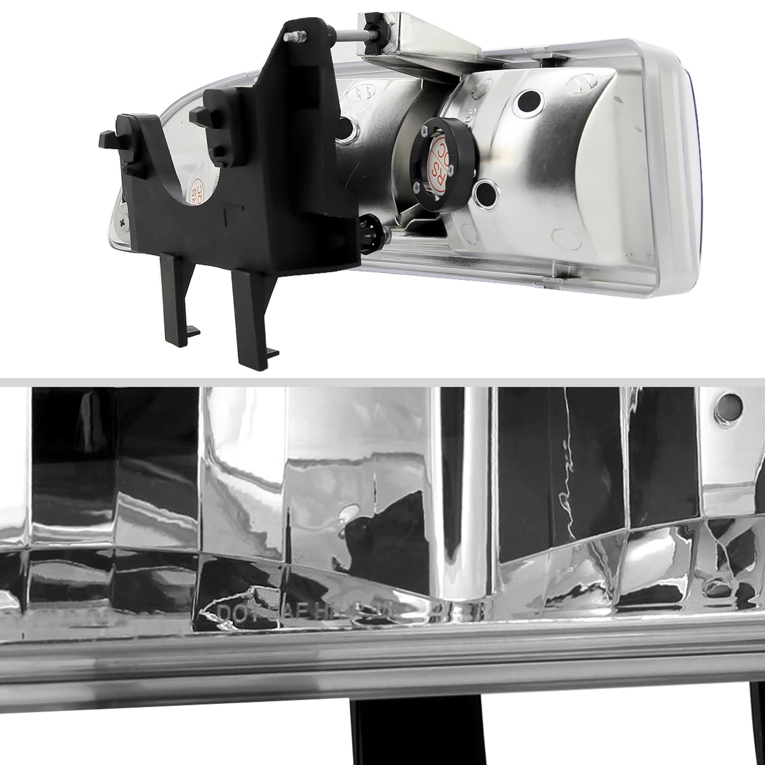 1998-2004 Chevy S10/Blazer Factory Style Headlights Chrome/Clear Lens