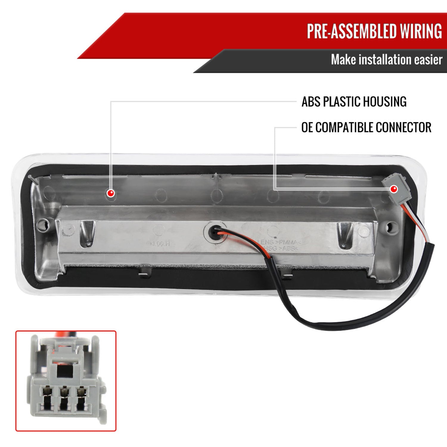 2004-2008 Ford F-150 LED 3rd Brake Light Chrome Housing/Clear Lens