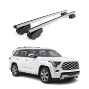 Lockable Roof Rack Cross Bars Luggage Carrier for Toyota Sequoia 2023-2026 Gray