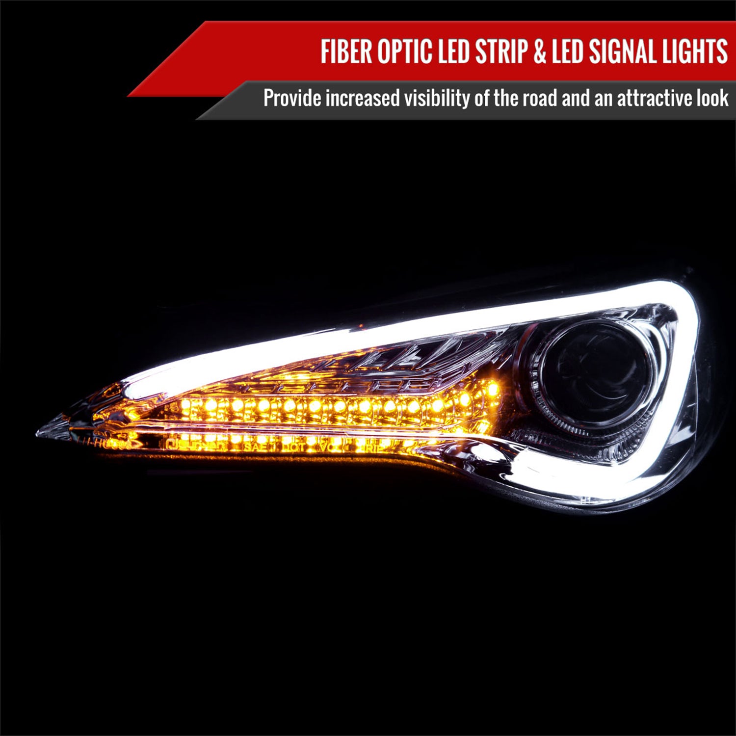 2012-2017 Scion FRS/ Toyota 86 Projector Headlights LED & Signal Lights Chrome