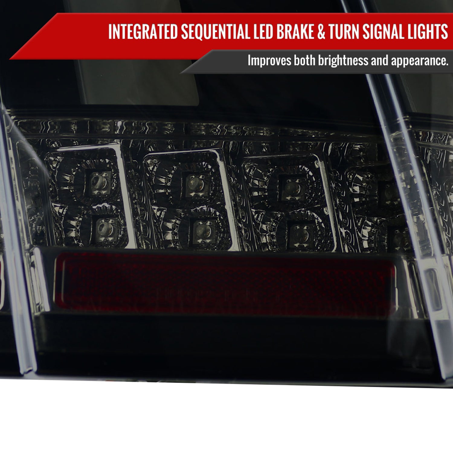 1999-2004 Ford Mustang Sequential LED Tail Lights Glossy Black/Smoke Lens