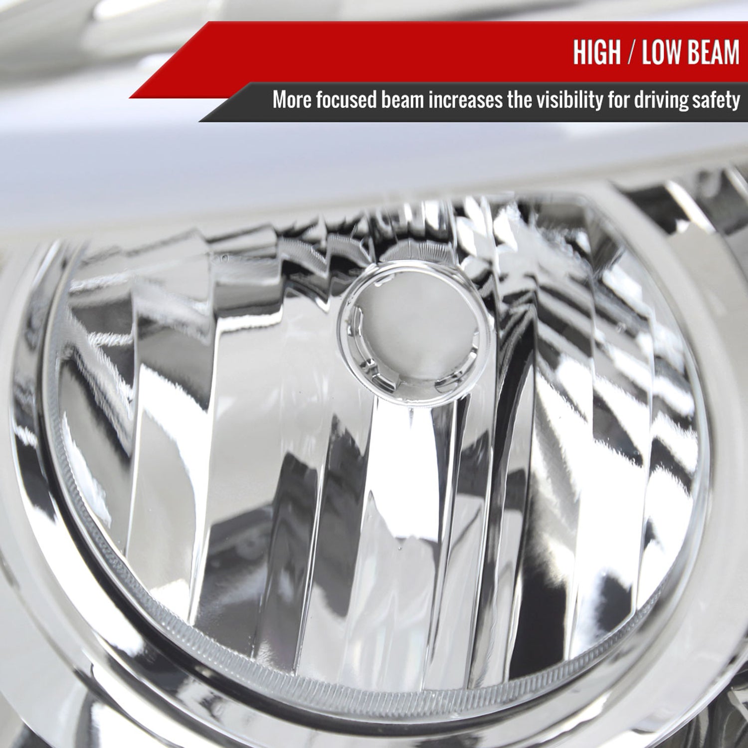 2006-2008 Dodge Ram 1500/ Ram 2500 3500 LED Headlights Amber Reflector Chrome