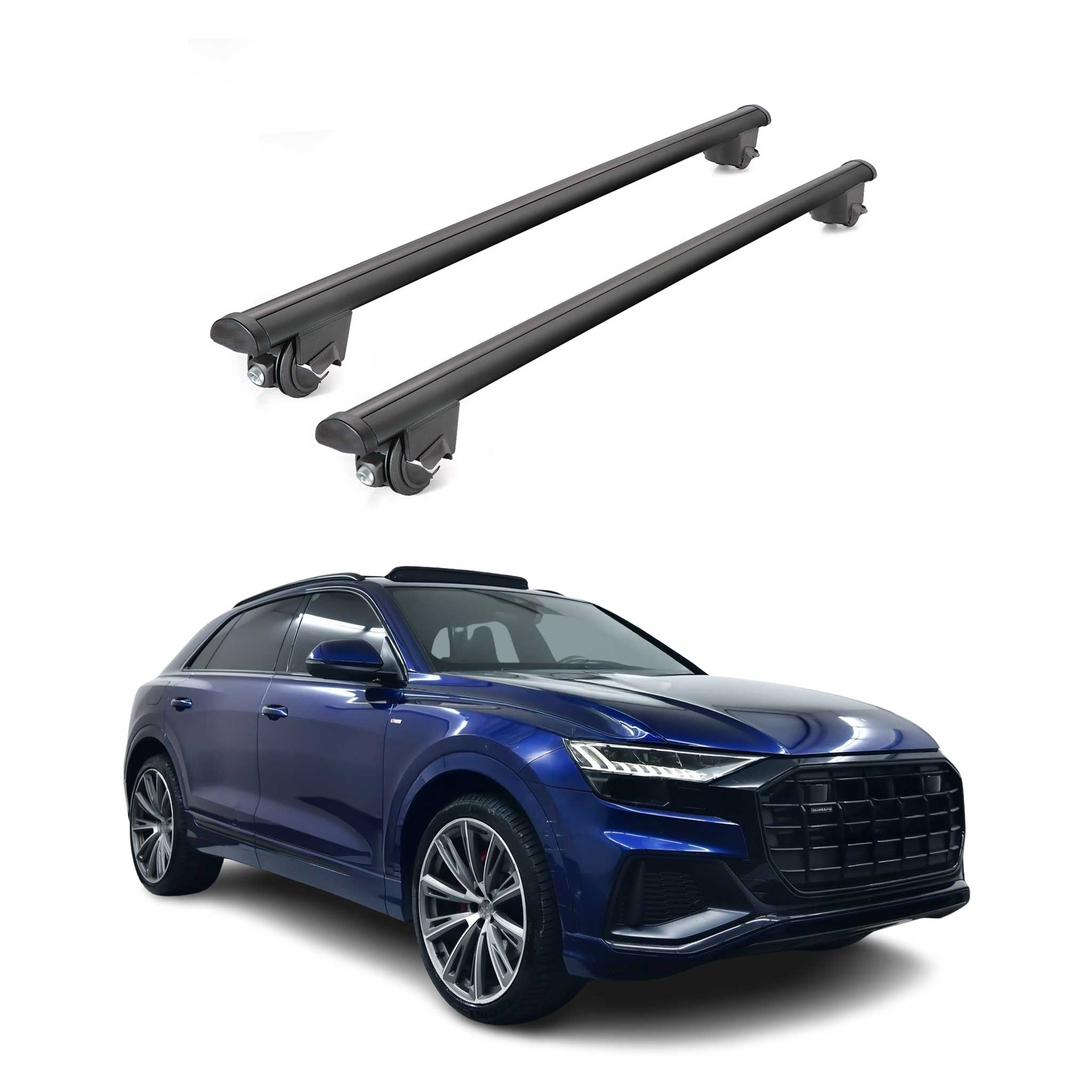 2019-2025 Audi Q8 Roof Rack Cross Bars Black