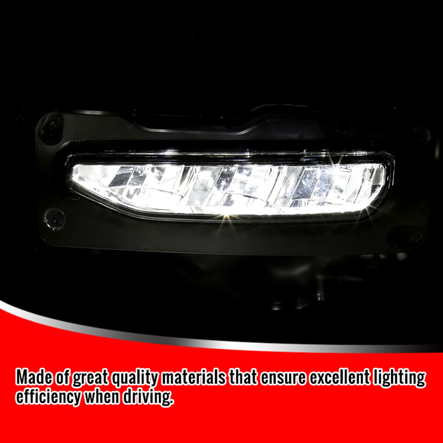 2016-2018 GMC Sierra 1500 6500K LED Fog Lights Kit Chrome Housing/Clear Lens