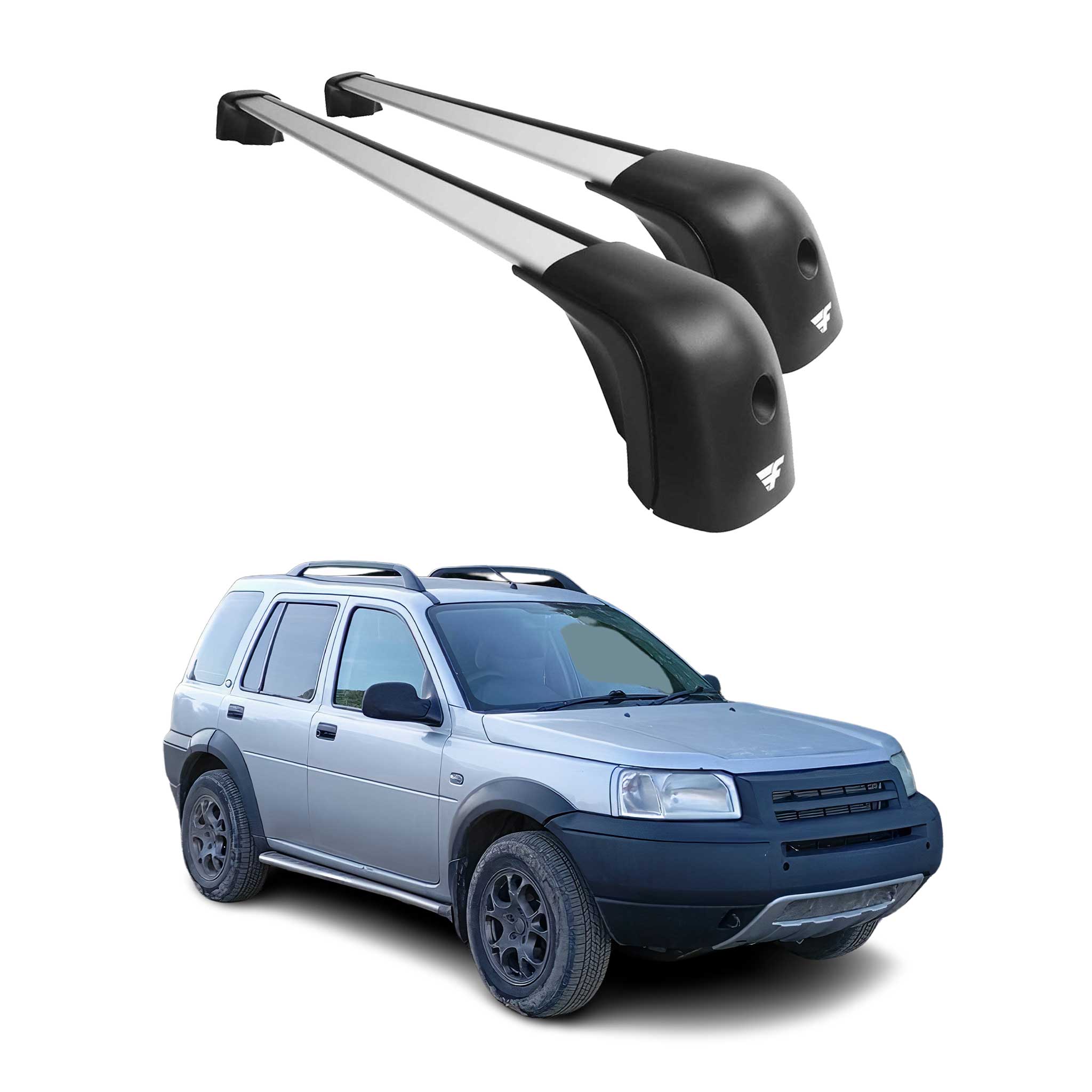 1996-2006 Land Rover Freelander Roof Racks Cross Bars Silver