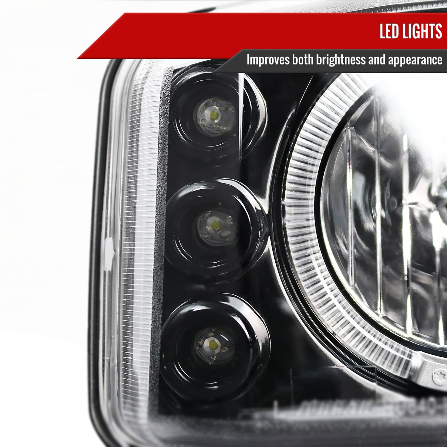 1999-2006 GMC Sierra/Yukon/Yukon XL Dual Halo Projector Headlights Jet Black