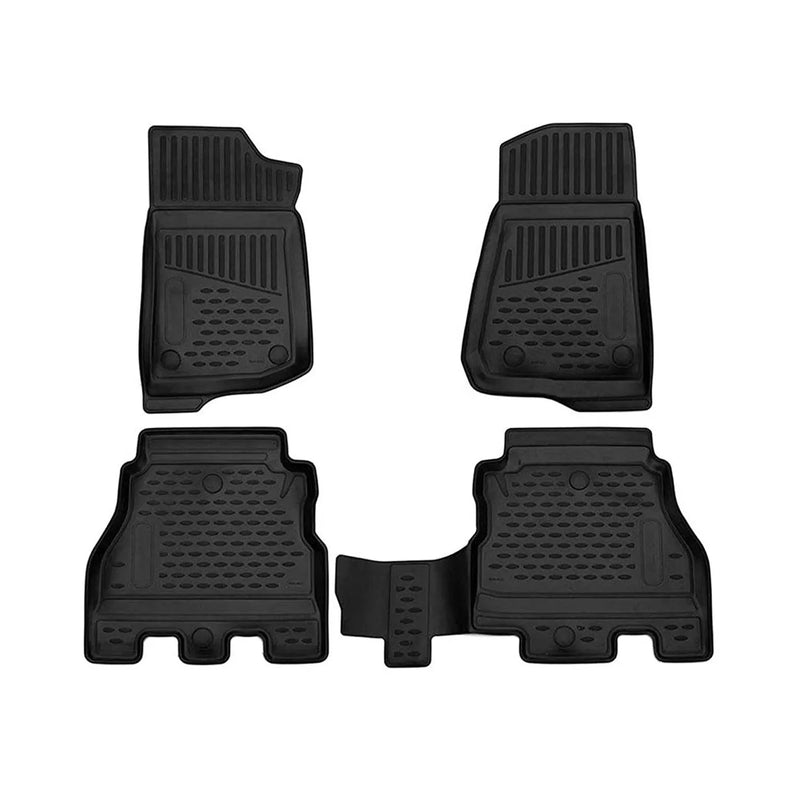 2018-2024 Jeep Wrangler Floor Mats Liners Full Set All Weather 4 Door Black