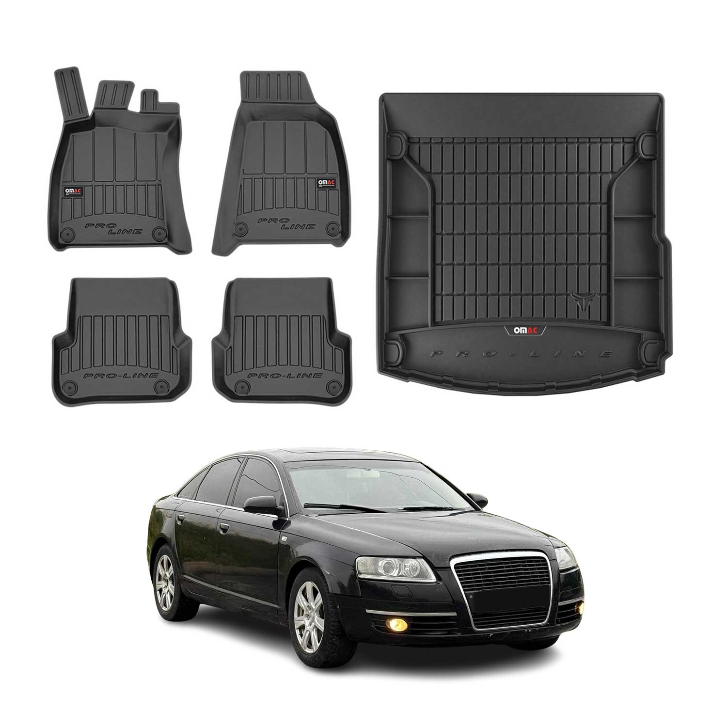 2005-2008 Audi A6 Sedan Pre Facelift OMAC Premium Floor Mats & Cargo Liners