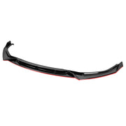 2019-2021 Honda Civic Sedan Glossy Black/Red Trim 3PC Front Bumper Lip Set