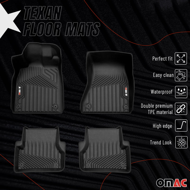 2012-2018 Audi A6 Floor Mats & Cargo Liner Full Set All Weather Black