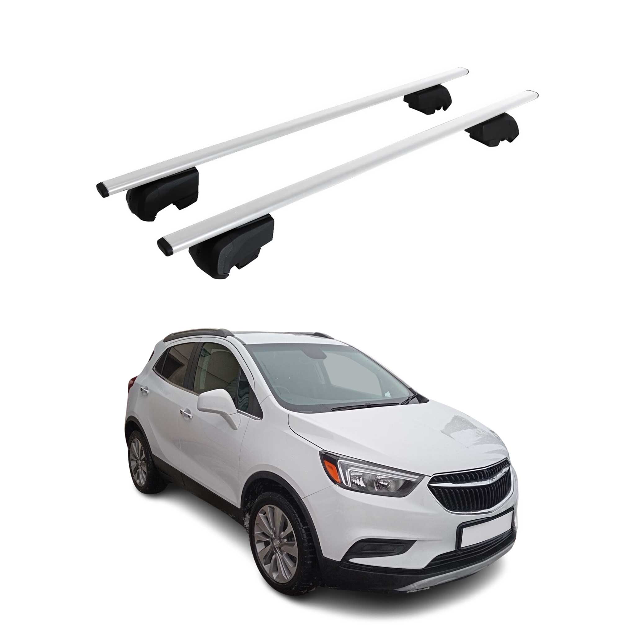 2013-2022 Buick Encore Roof Rack Cross Bars Silver