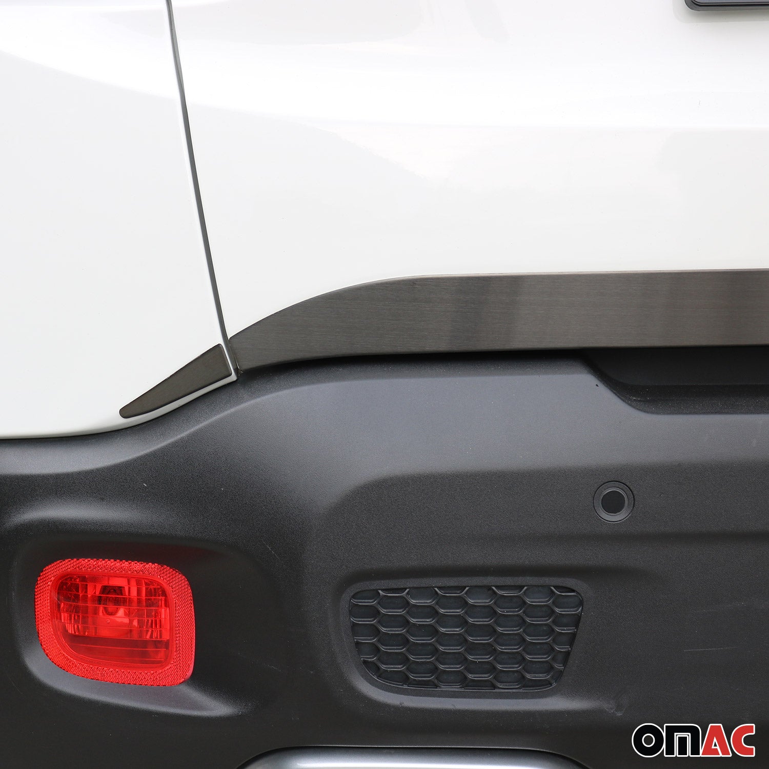 2015-2018 Jeep Renegade Rear Trunk Molding Trim Brushed Steel Dark 3 Pcs