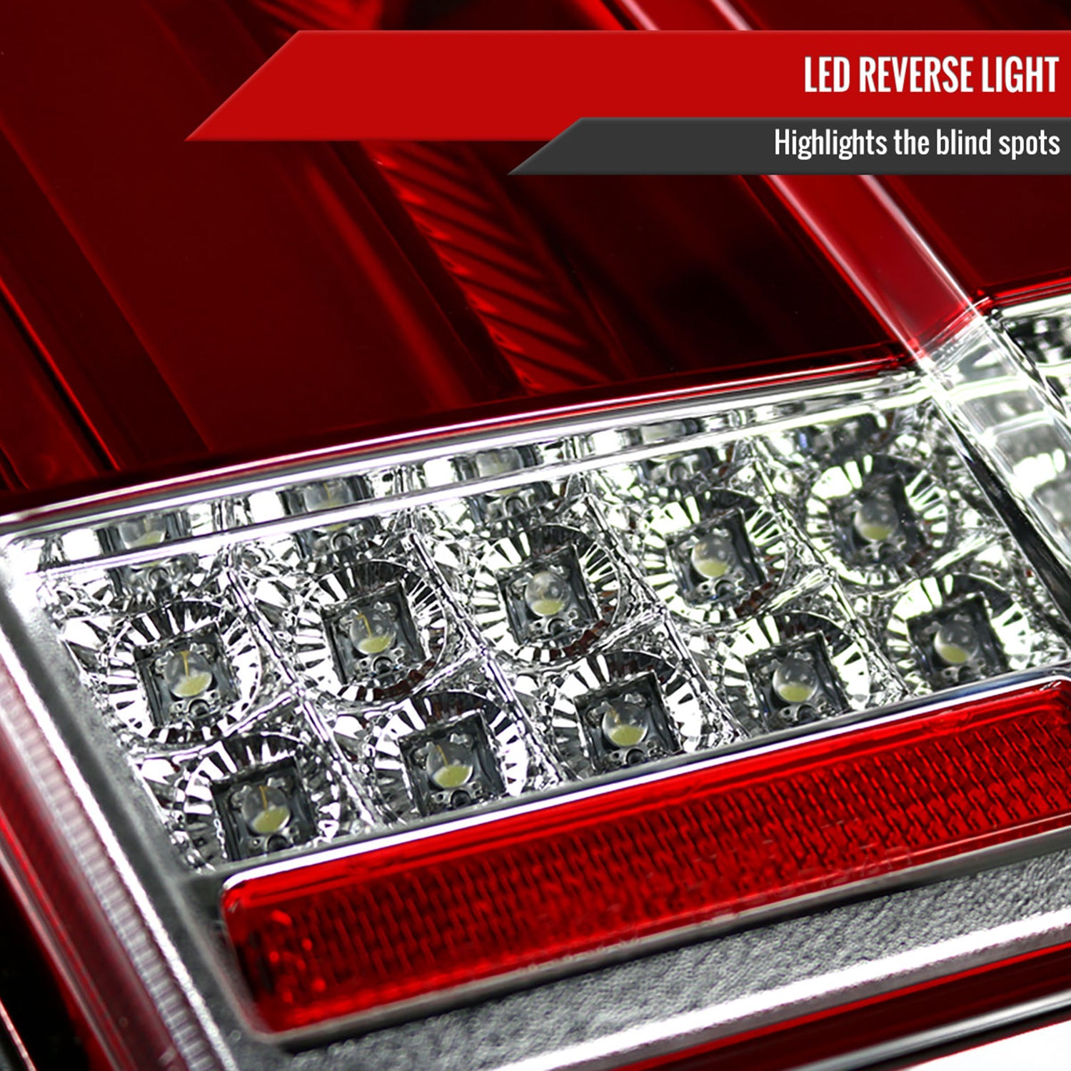 1999-2004 Ford Mustang Sequential LED Tail Lights Chrome Housing/Red Lens