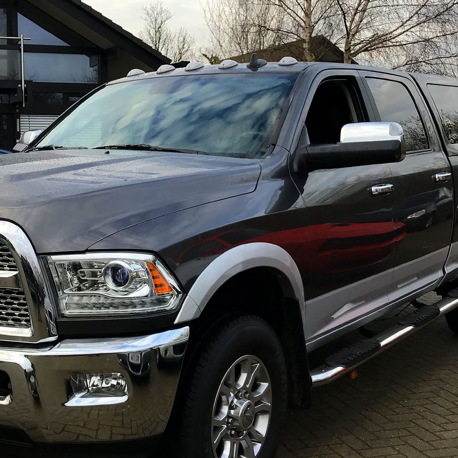 2019-2022 Ram 2500 3500 Chrome Manual Fold & Heated Side Mirror Driver Side