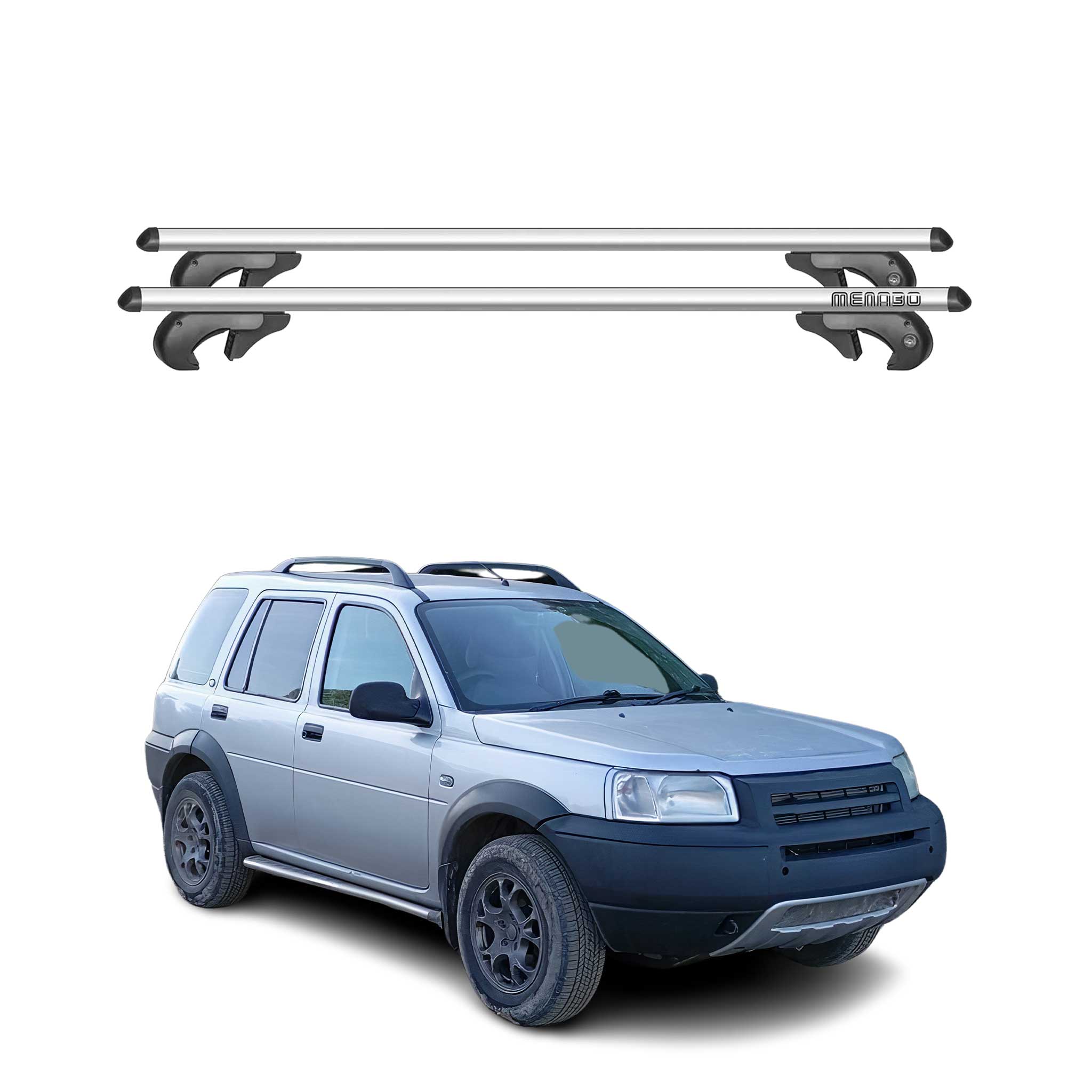 1996-2006 Land Rover Freelander Roof Rack Cross Bars Silver