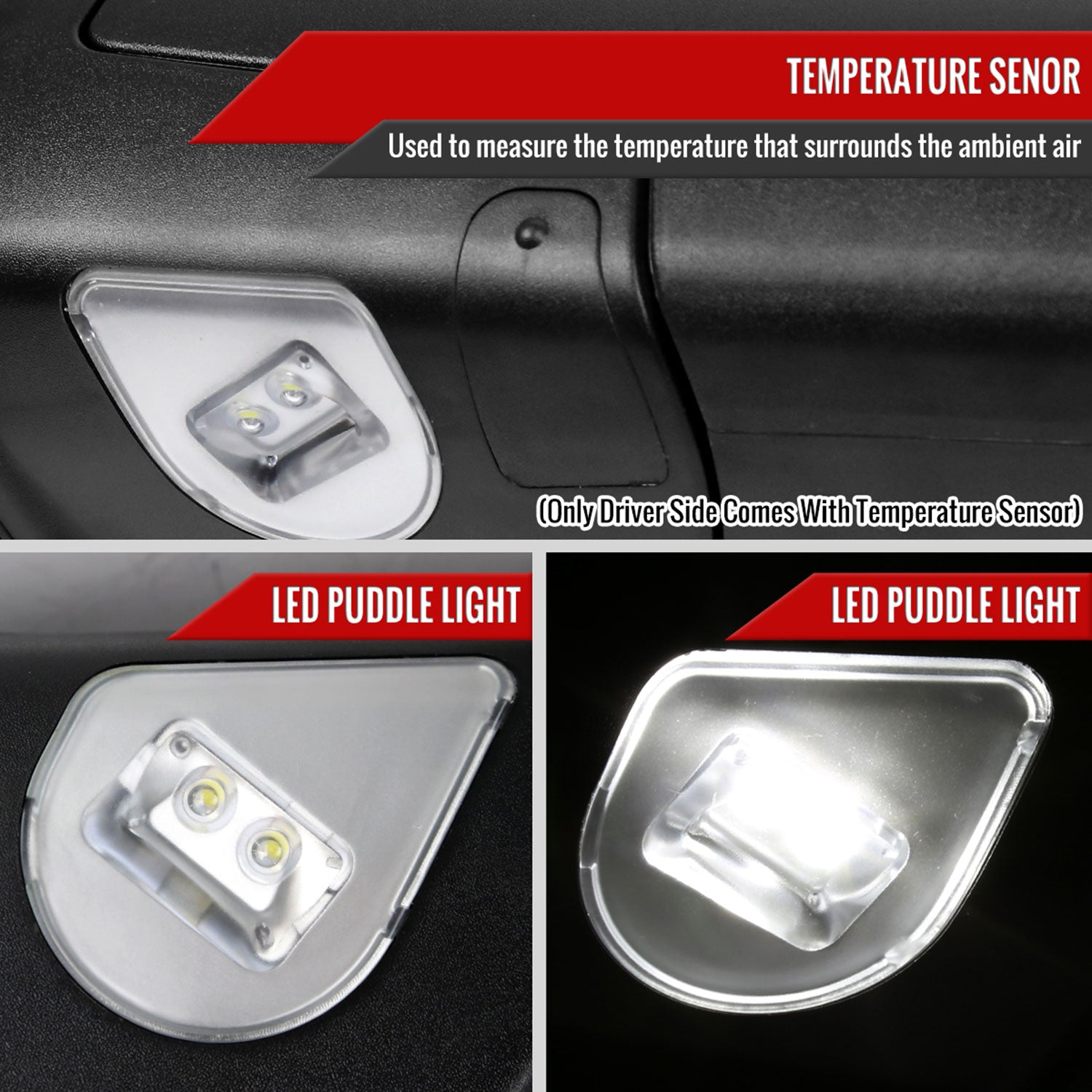 2013-2017 Dodge RAM 1500/2500/3500 Auto-Fold Heated ATS & Manual Side Mirrors