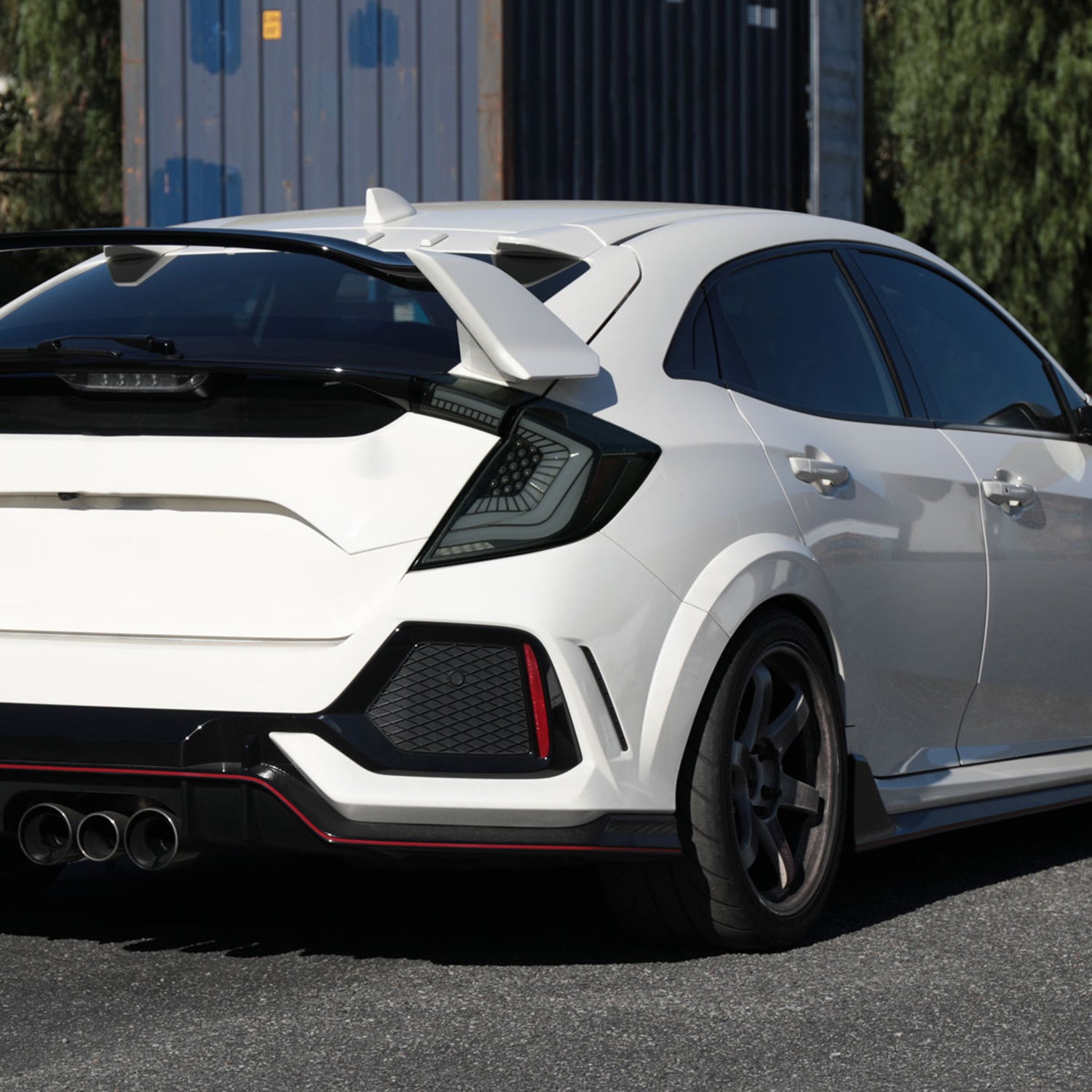 2017-2021 Honda Civic Hatchback Turn Signal LED Tail Lights Black/Smoke