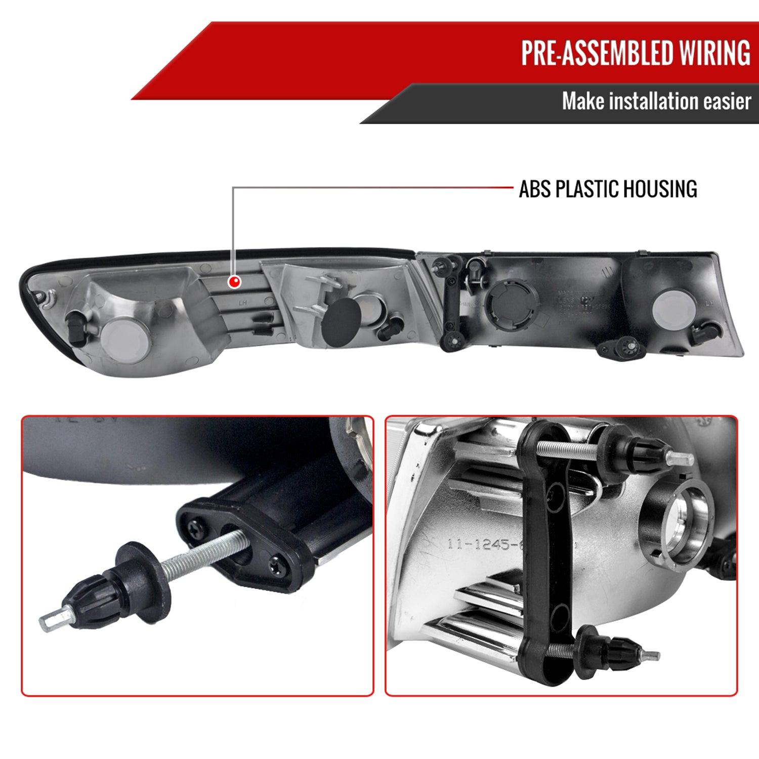 1998-2002 Mercury Grand Marquis Factory Headlights Corner Signal Lights