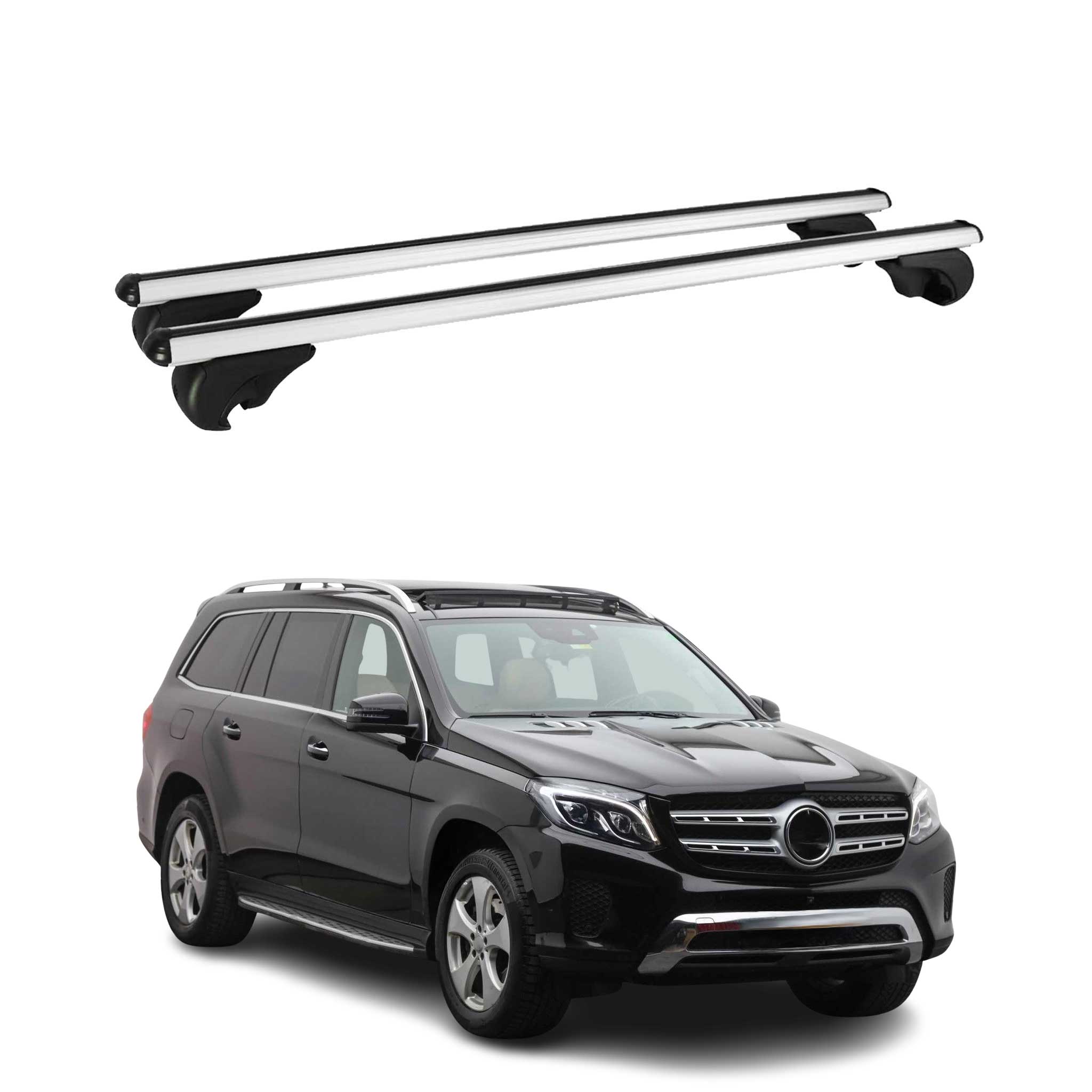 2017-2019 Mercedes GLS Class X166 Roof Rack Cross Bars Silver
