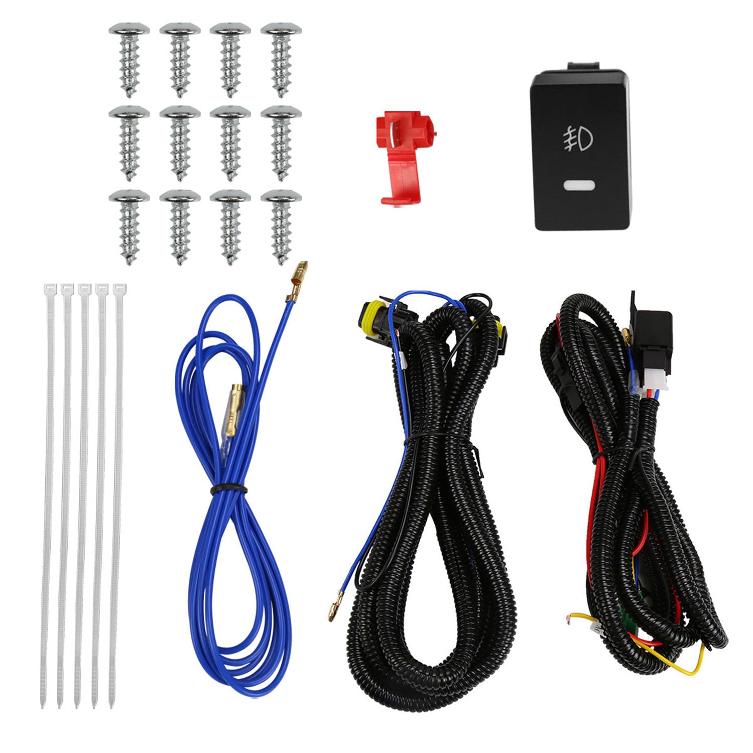 2017-2018 Honda CR-V H8 Fog Lights w/ Switch & Wiring Harness Chrome/Clear