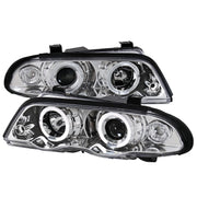 1999-2001 BMW E46 3 Series Sedan Dual Halo Projector Headlights Chrome/Clear