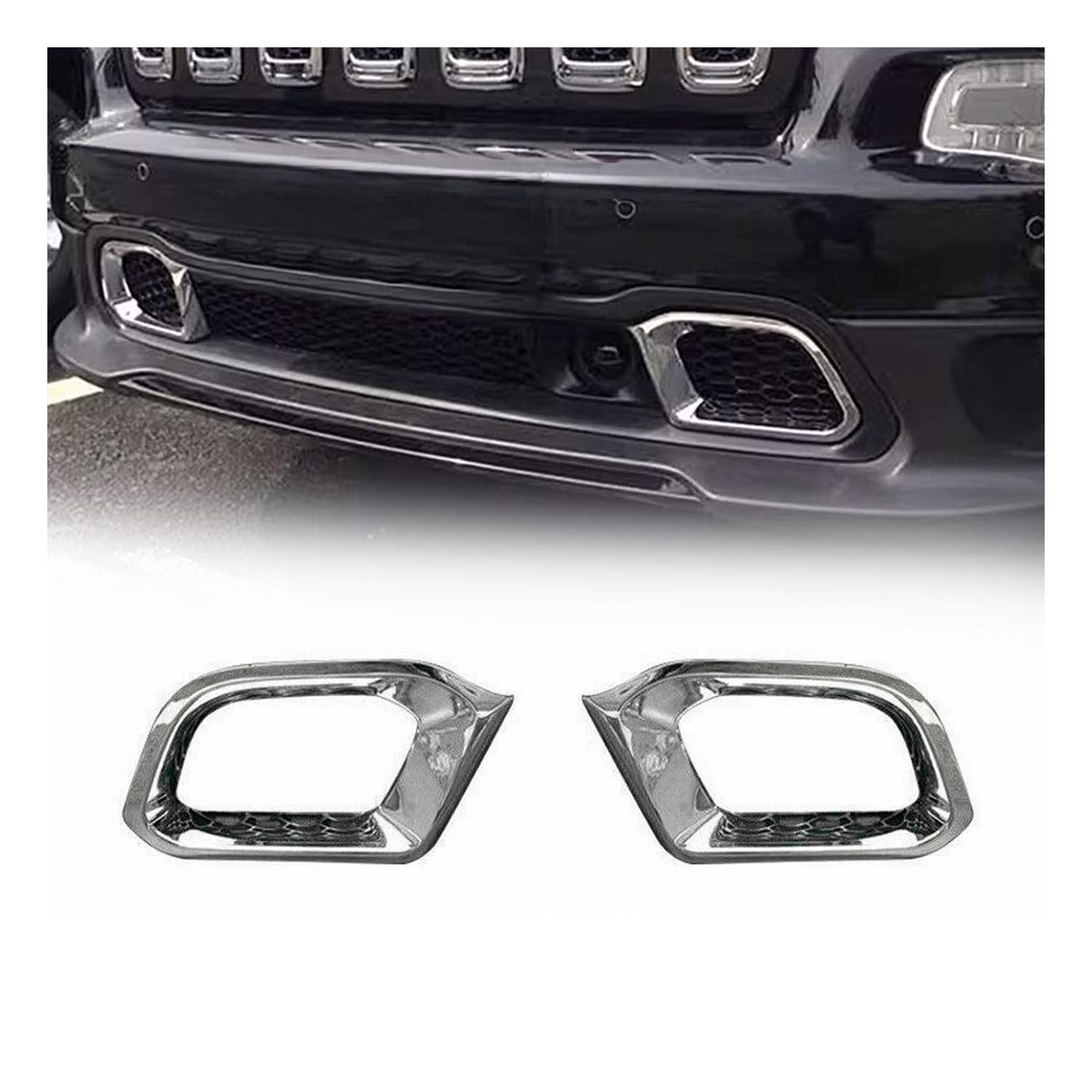 2014-2018 Jeep Cherokee KL Chrome Front Bumper Grille Outlet Trim Grill Air