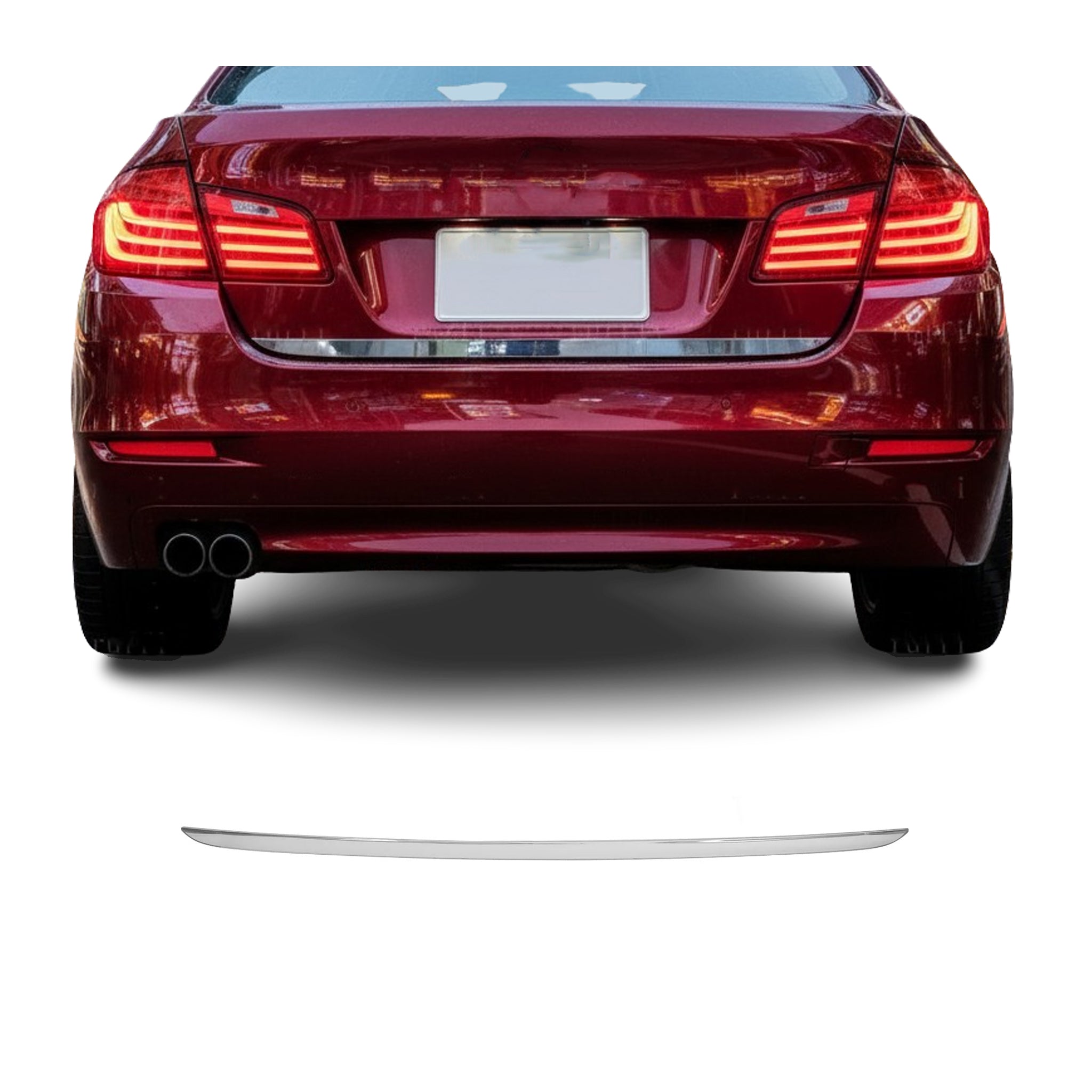 2011-2016 BMW 5 Series F10 Sedan Rear Trunk Molding Trim Stainless Steel