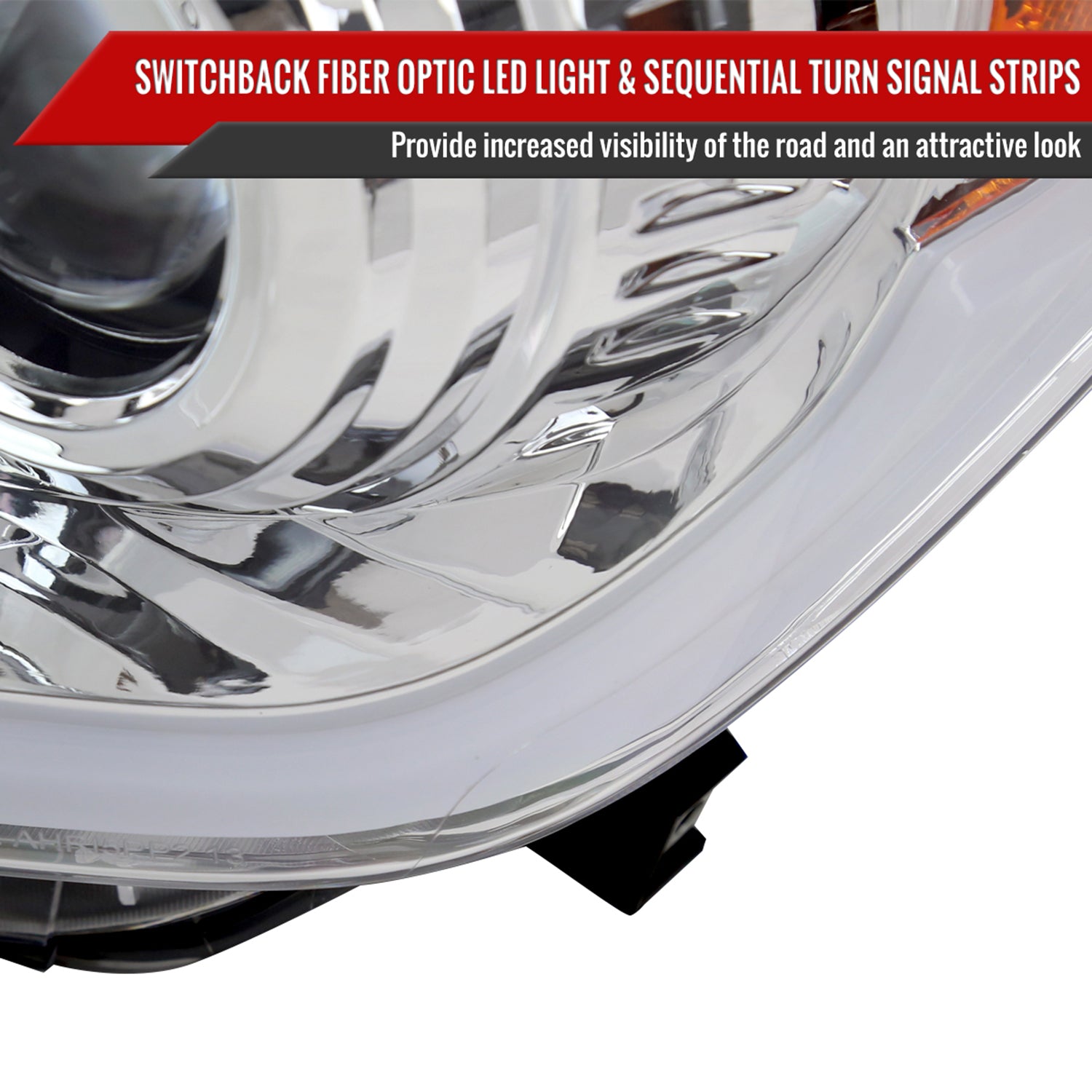 2014-2021 Toyota Tundra LED Turn Signal LED Bar Projector Headlights Chrome