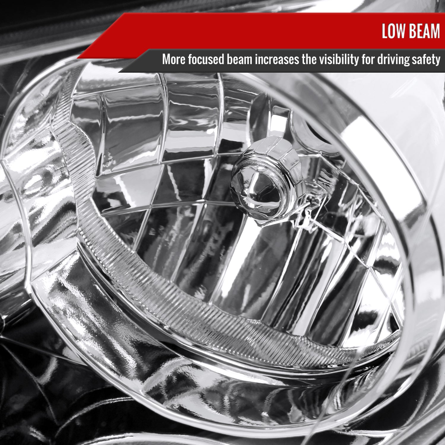 2005-2006 Toyota Camry Factory Crystal Headlights Amber Reflector Chrome/Clear