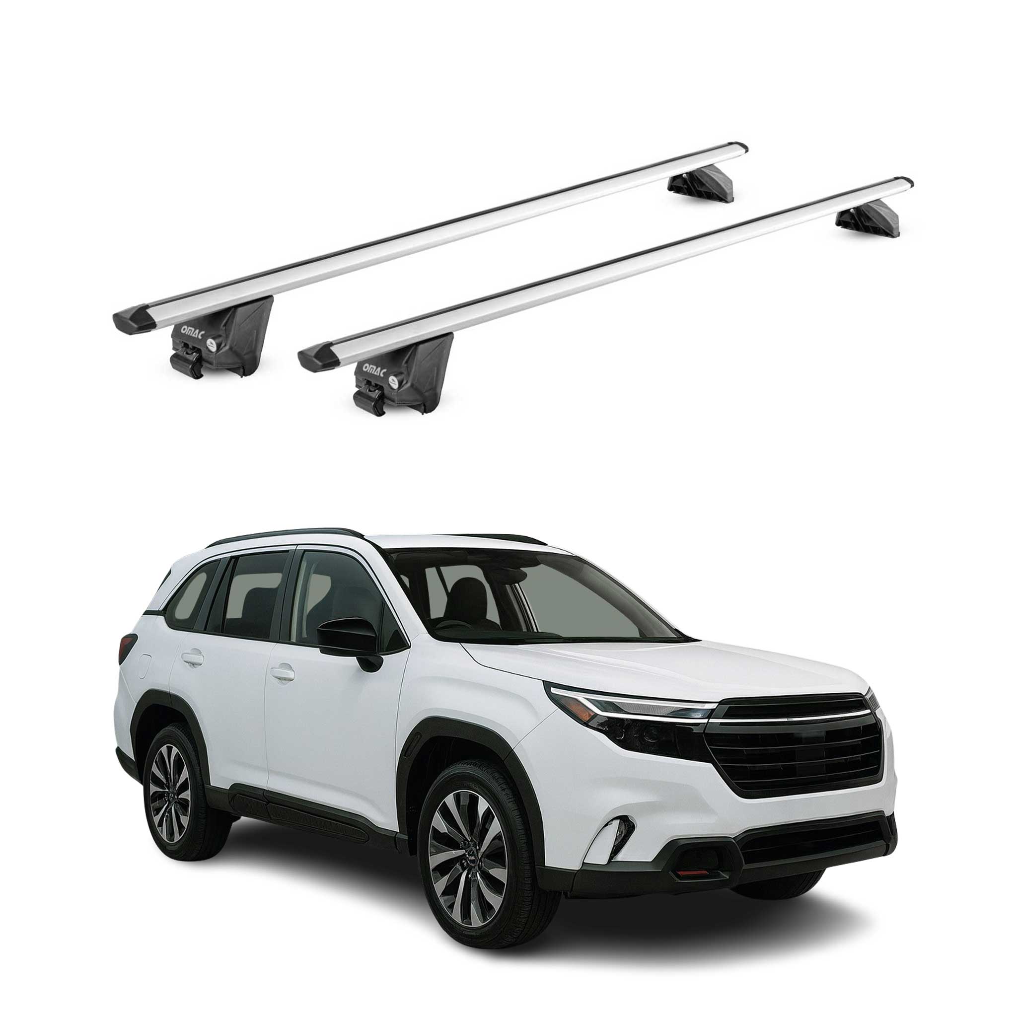 Roof Rack Cross Bars for Subaru Forester VI 2025-2026 Aluminium Grey 2 Pcs