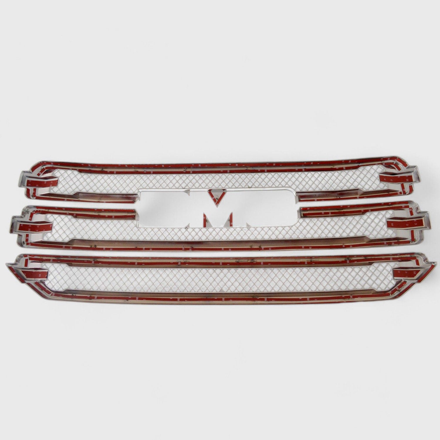 2016-2018 GMC Sierra 1500 Grille Overlay Chrome 3Pcs ABS Plastic