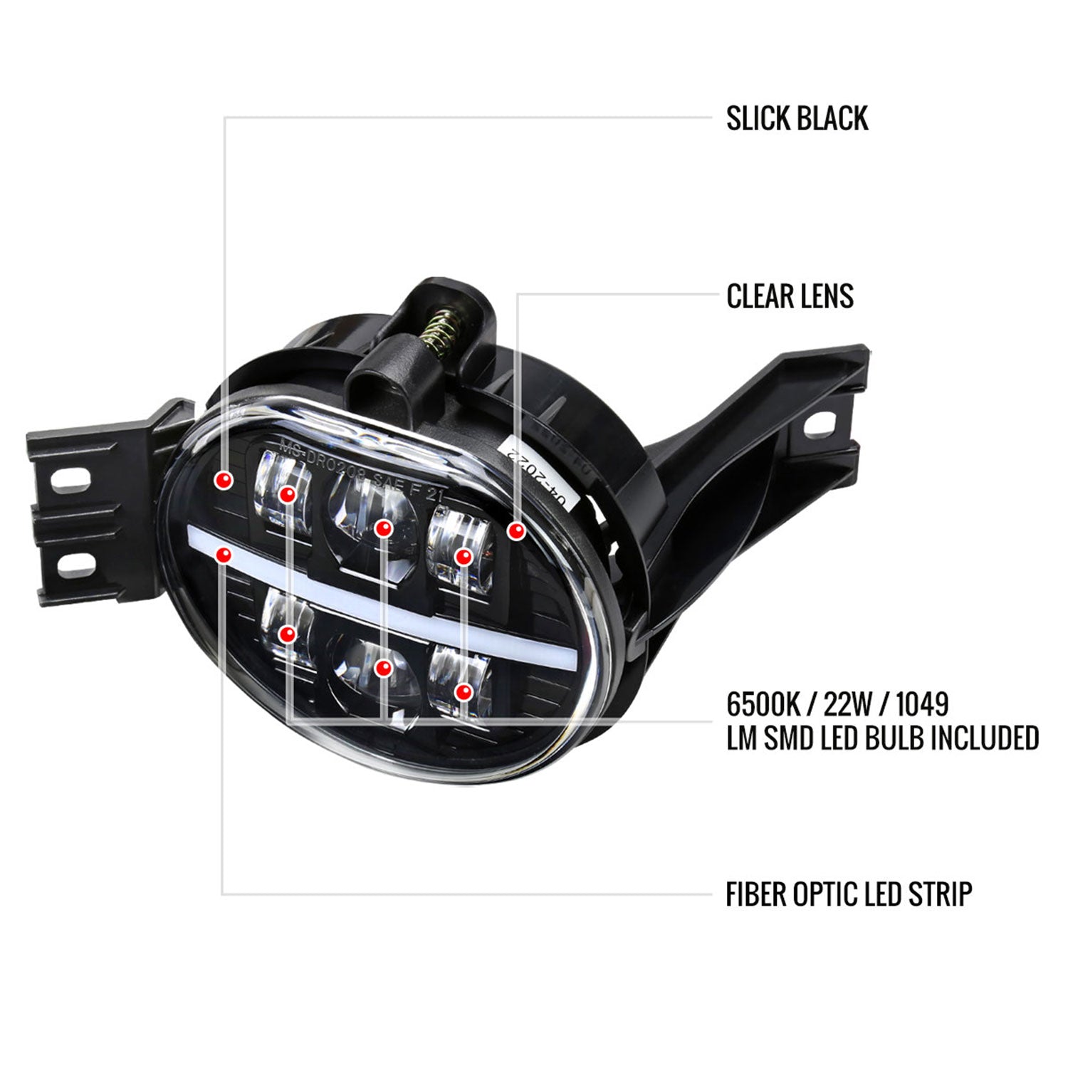 2002-2008 Dodge RAM 1500/2500/3500/Durango LED Fog Lights Kit Glossy Black