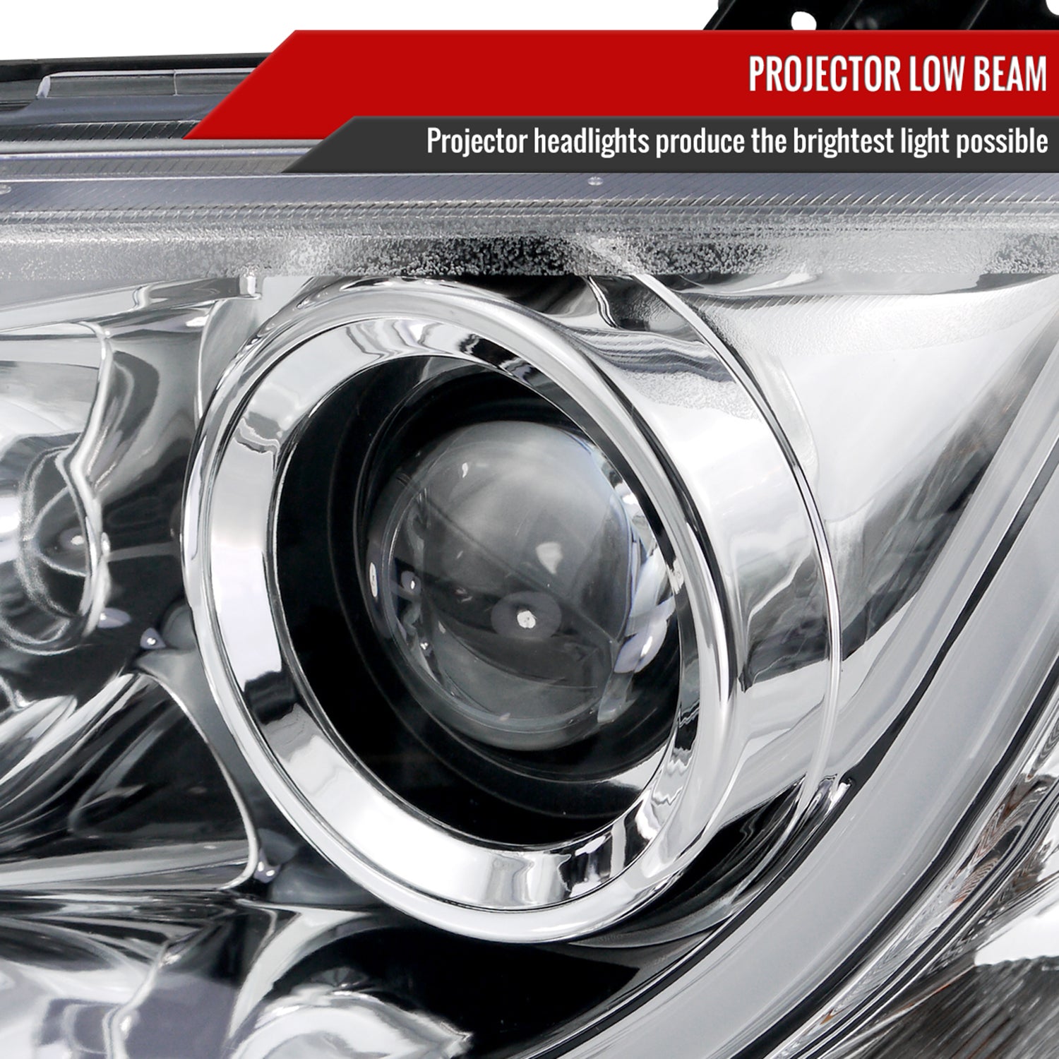 2008-2009 Pontiac G8 LED Bar Projector Headlights Chrome Housing/Clear Lens